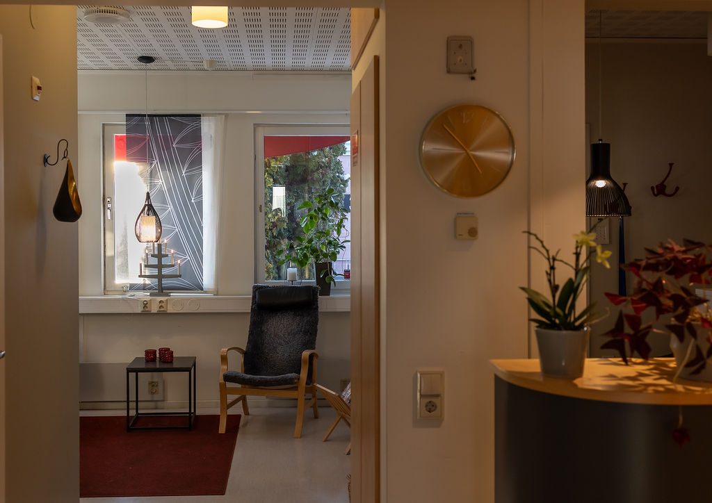 Entré och reception på Arninge Tandklinik