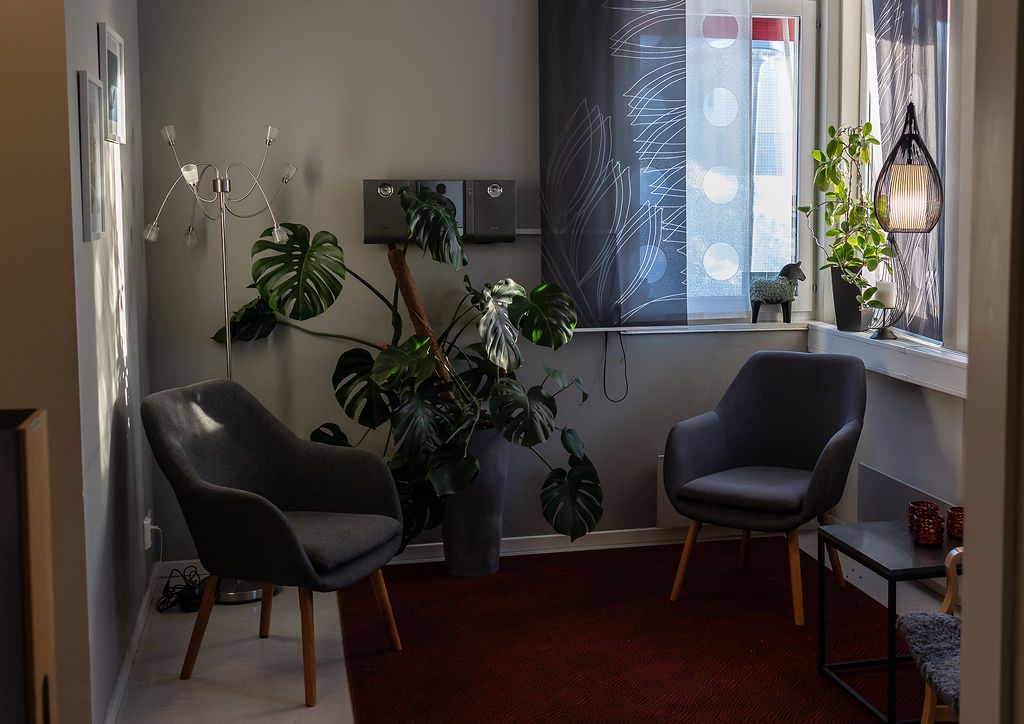 Väntrum på Arninge Tandklinik